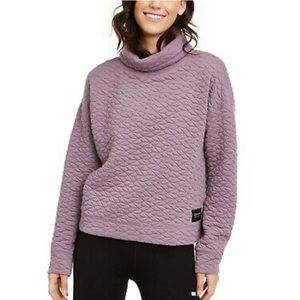 Calvin Klein Performance Quilted Cowlneck Top